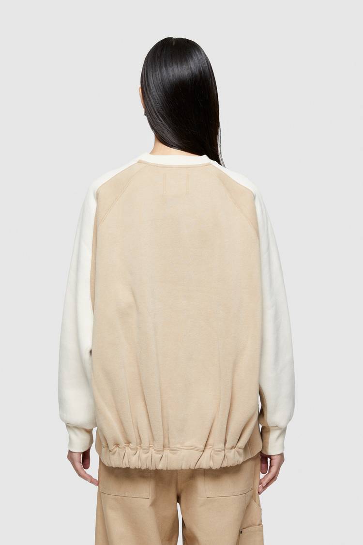 Oof Wear FELPA BICOLOR 4067 CON LOGO - PANNA/BEIGE Vendita Economica