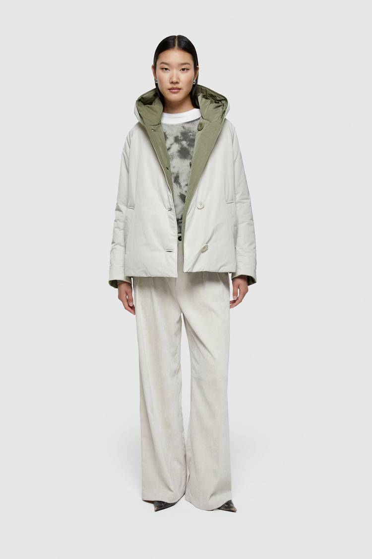Oof Wear GIACCA REVERSIBILE 9006 IN NYLON MEMORY - PANNA/VERDE MILITARE I Più Venduti