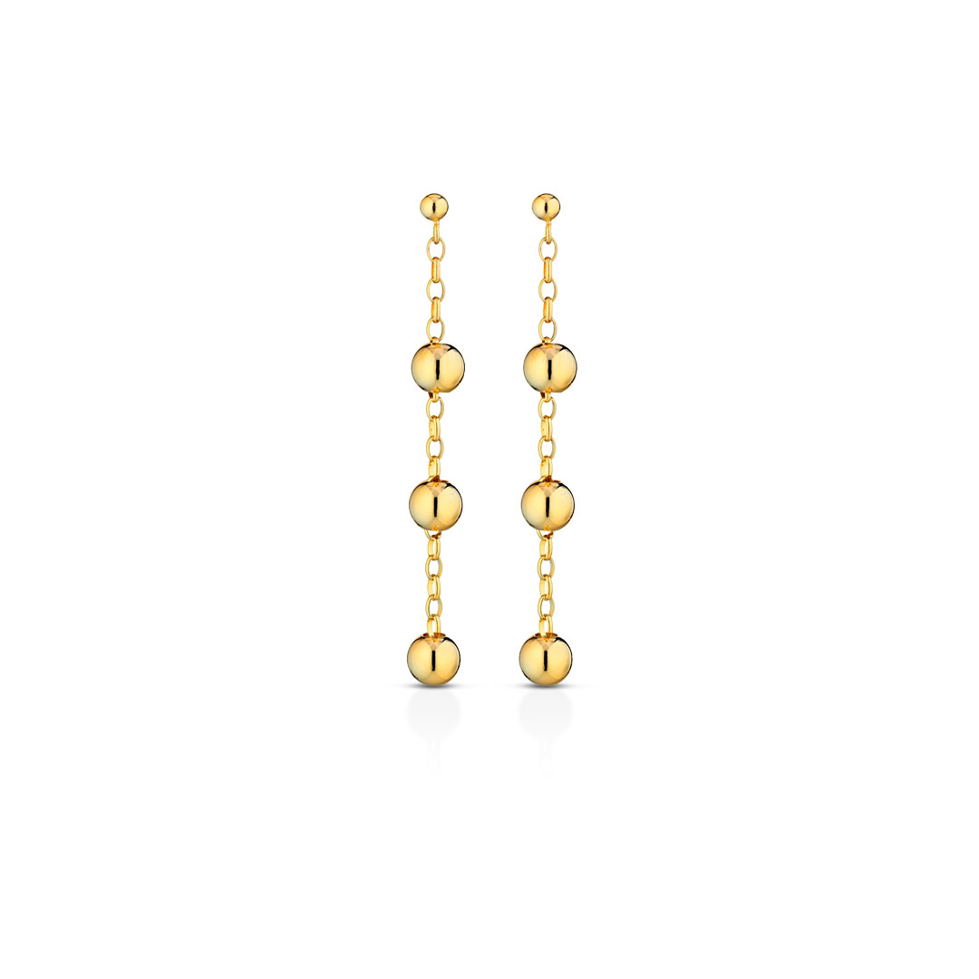 Opsobjects MARGARET orecchini pendente in oro giallo con sfere