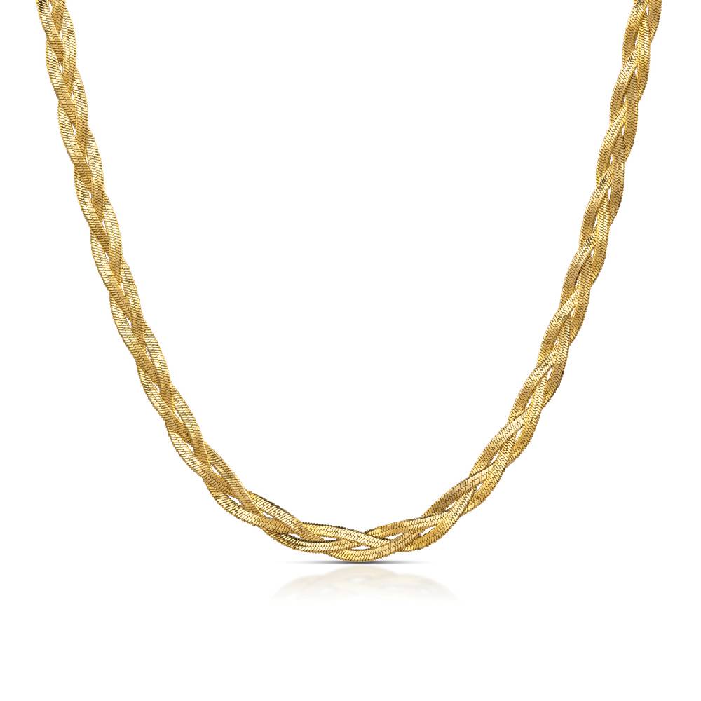 Opsobjects SILKY TWIST collana maglia piatta intrecciata