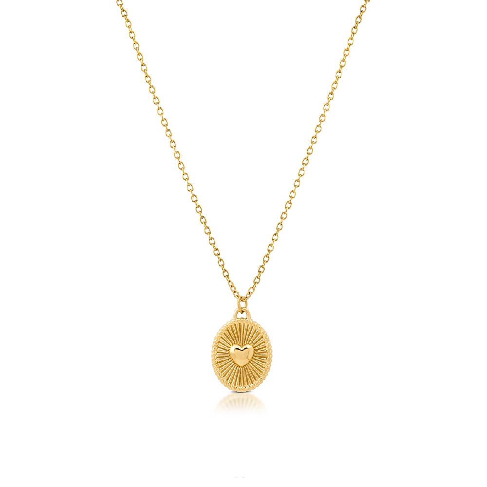 Opsobjects FALL IN LOVE collana pendente cuore ovale