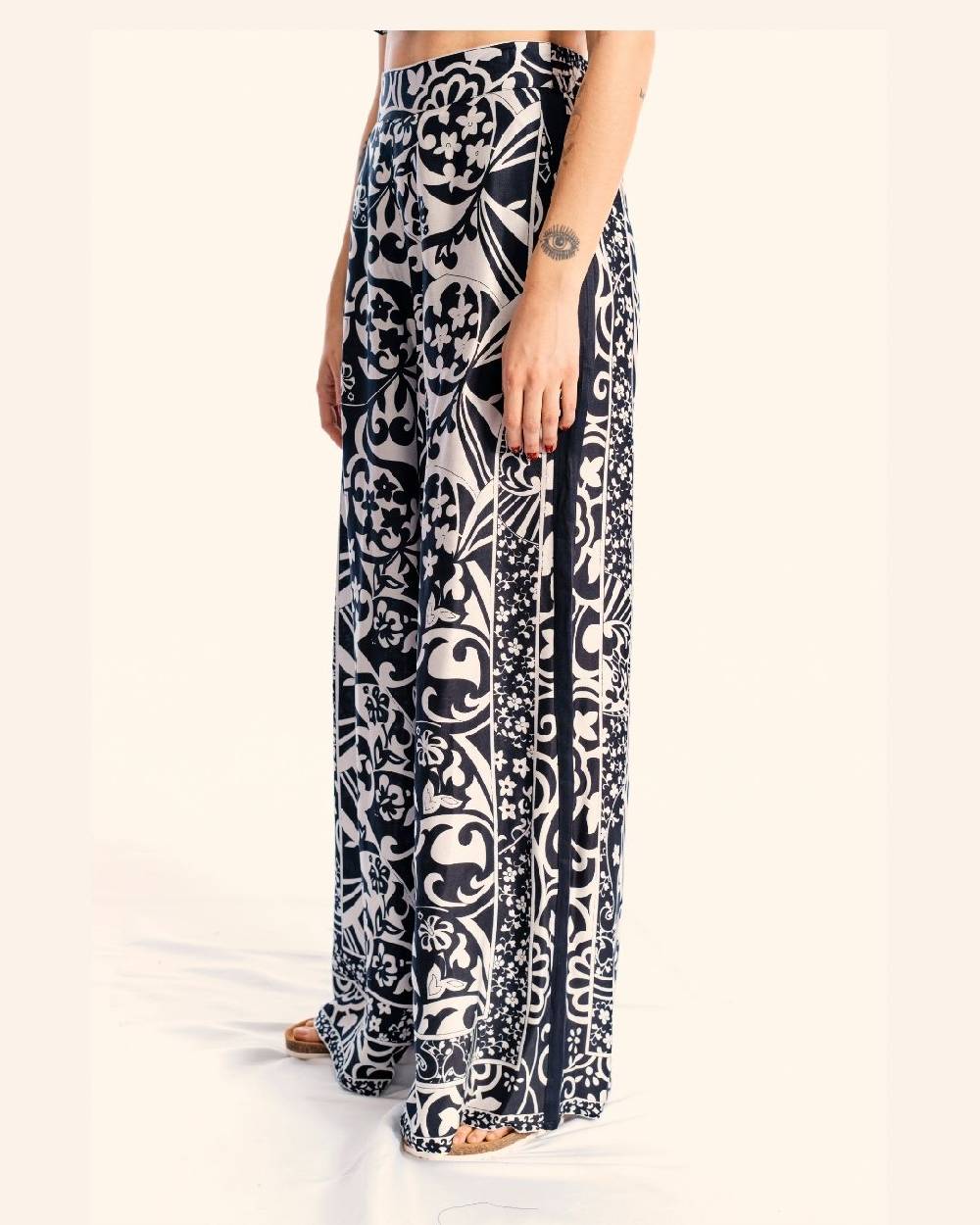 Ordi.to Accessori PANTALONE MATILDE - STAMPA BIANCO/NERA Economico