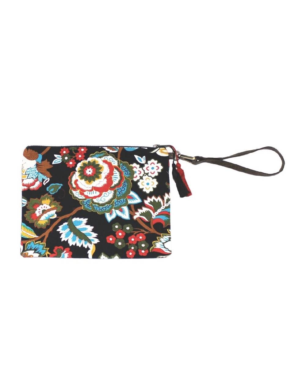 Ordi.to Accessori POCHETTE ORDI.NA - STAMPA CAMELIA NERA Nuovo