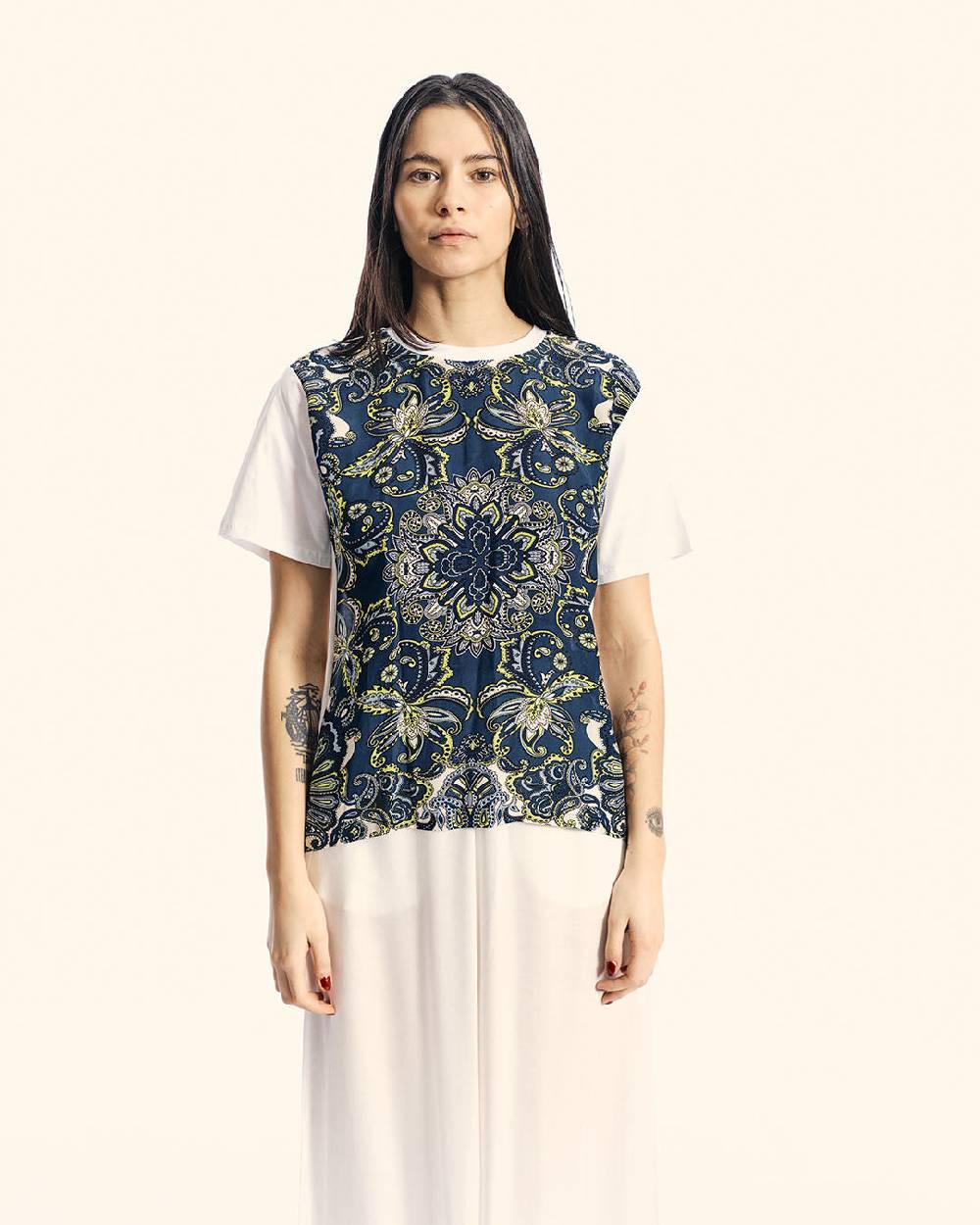Ordi.to Accessori SUE PAISLEY -T-SHIRT STAMPATA Affare Del Giorno
