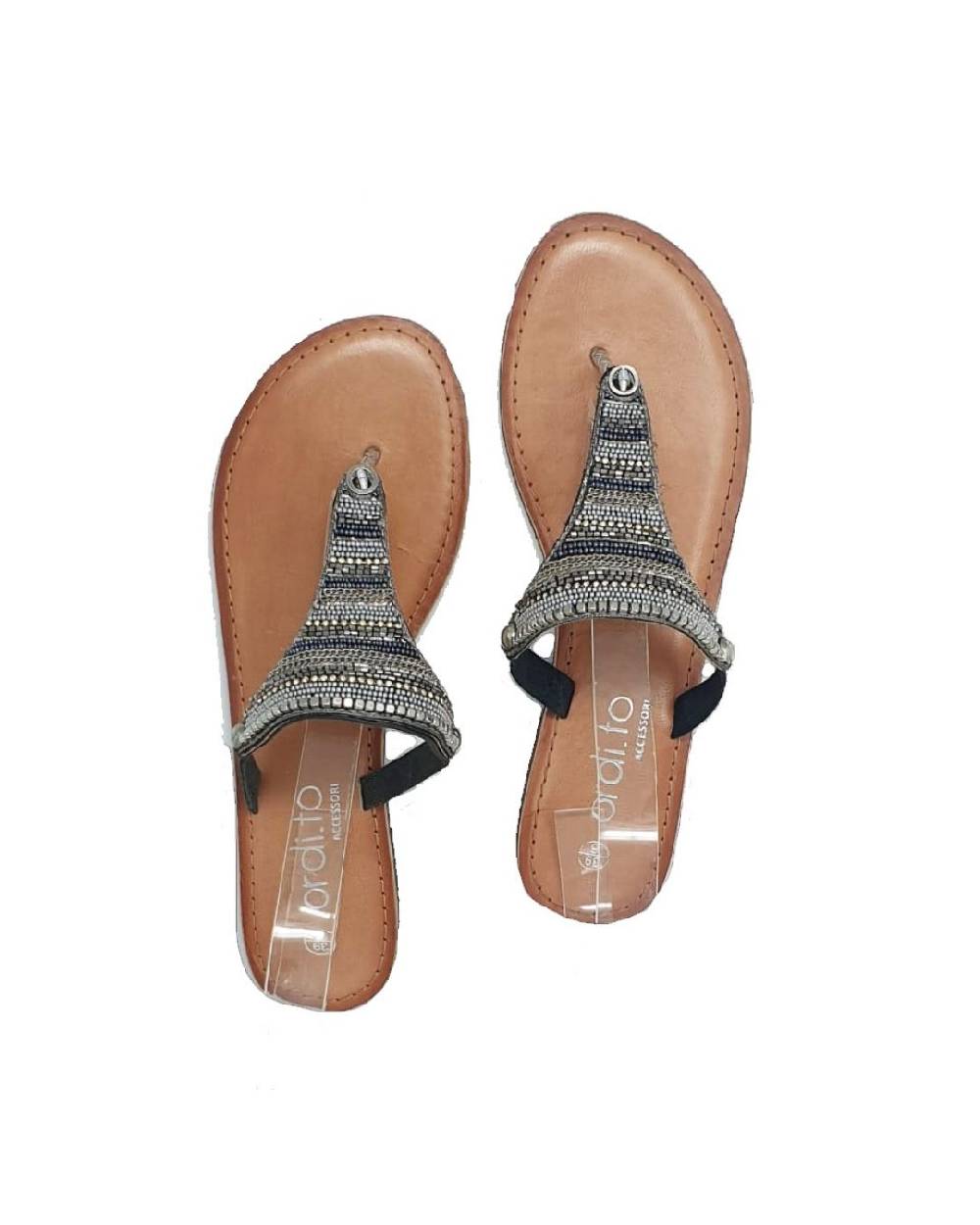 Ordi.to Accessori CRETA - infradito con perline multicolore Sottocosto