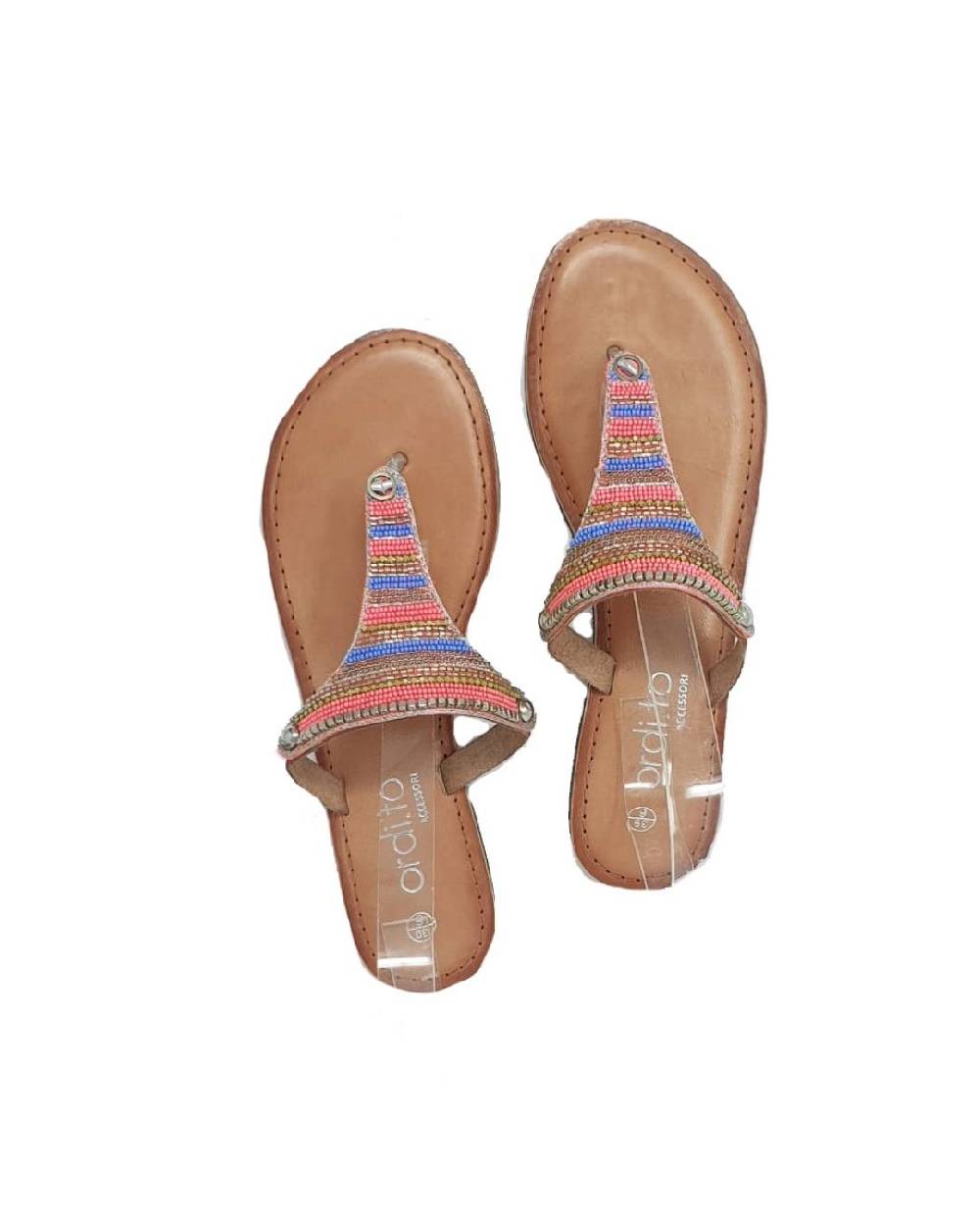Ordi.to Accessori CRETA - infradito con perline multicolore Sottocosto