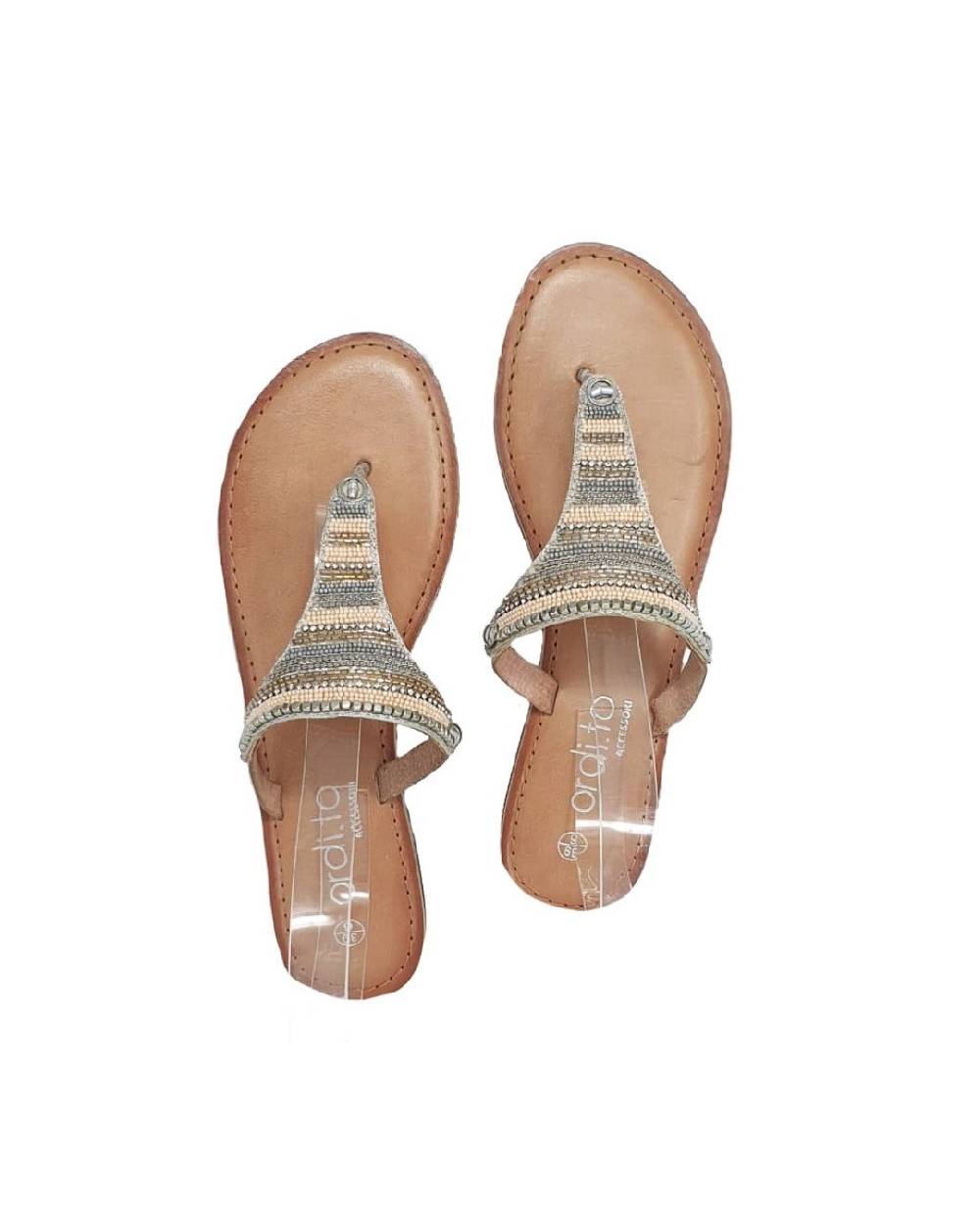 Ordi.to Accessori CRETA - infradito con perline multicolore Sottocosto