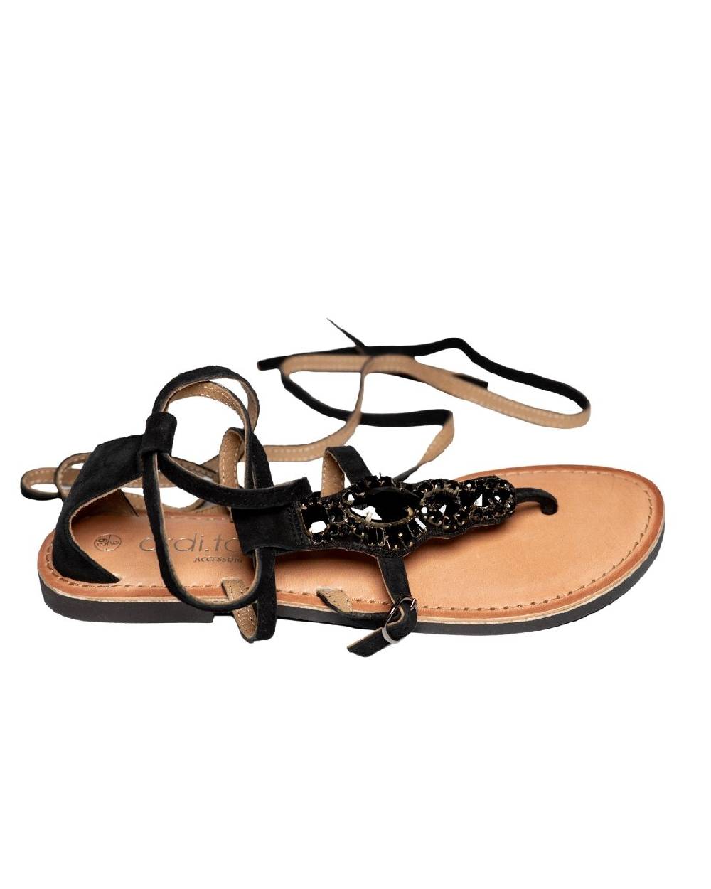 Ordi.to Accessori RODI - infradito camoscio gioiello Presa