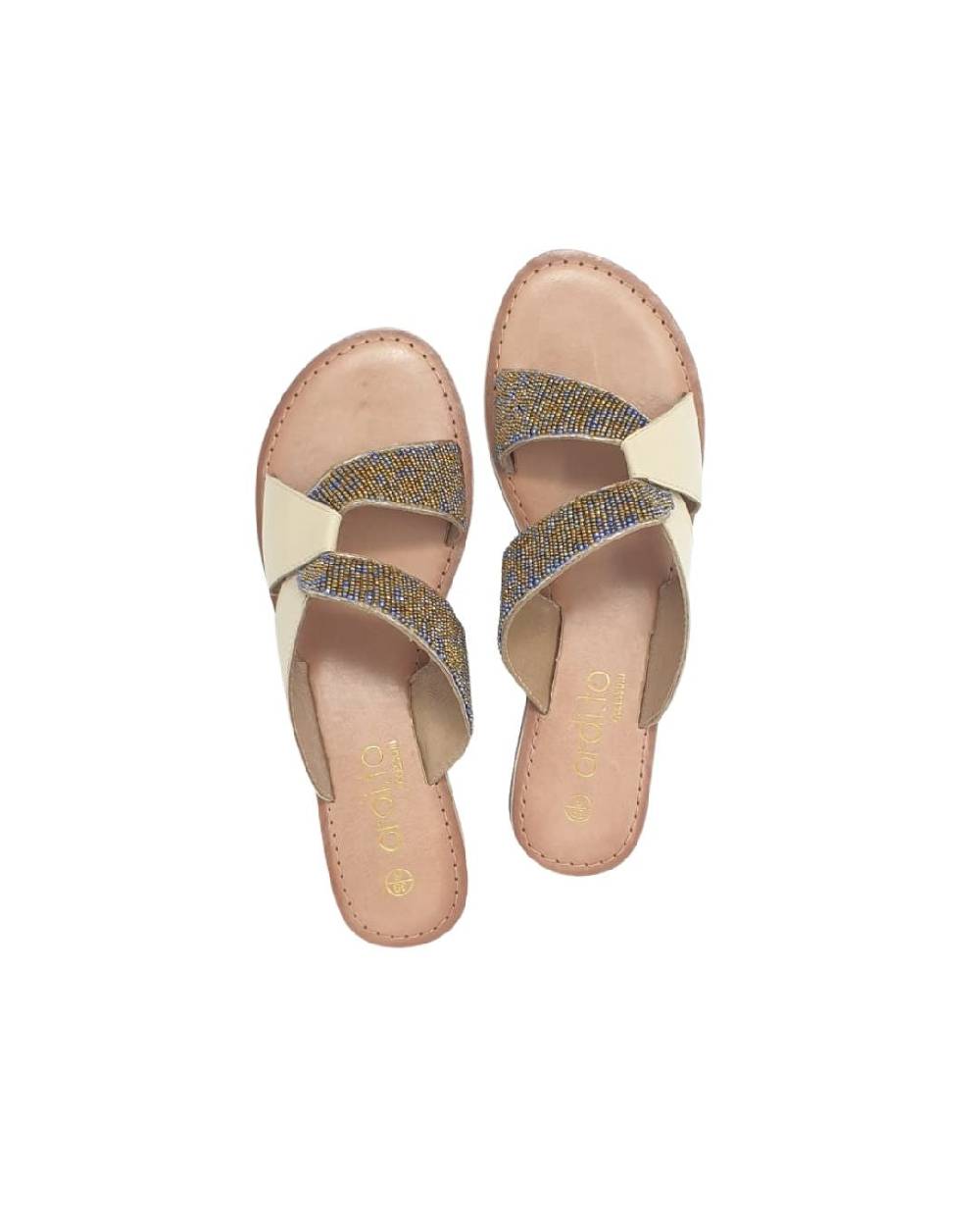 Ordi.to Accessori SALINA - ciabattina con ricamo perline Sconto