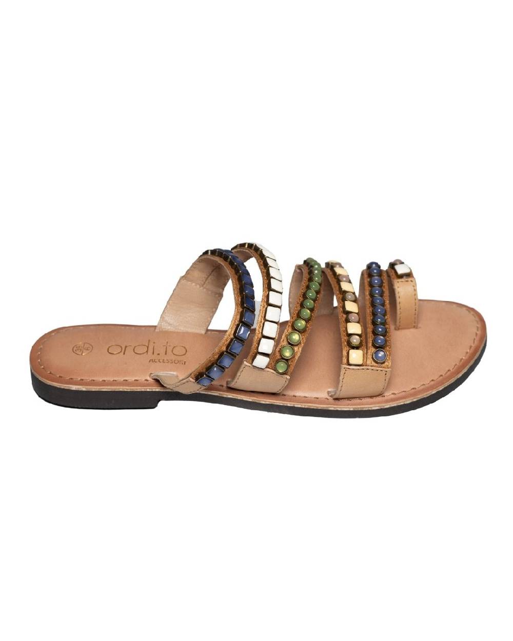 Ordi.to Accessori SANTORINI- sandalo con ricamo pietre Offerta