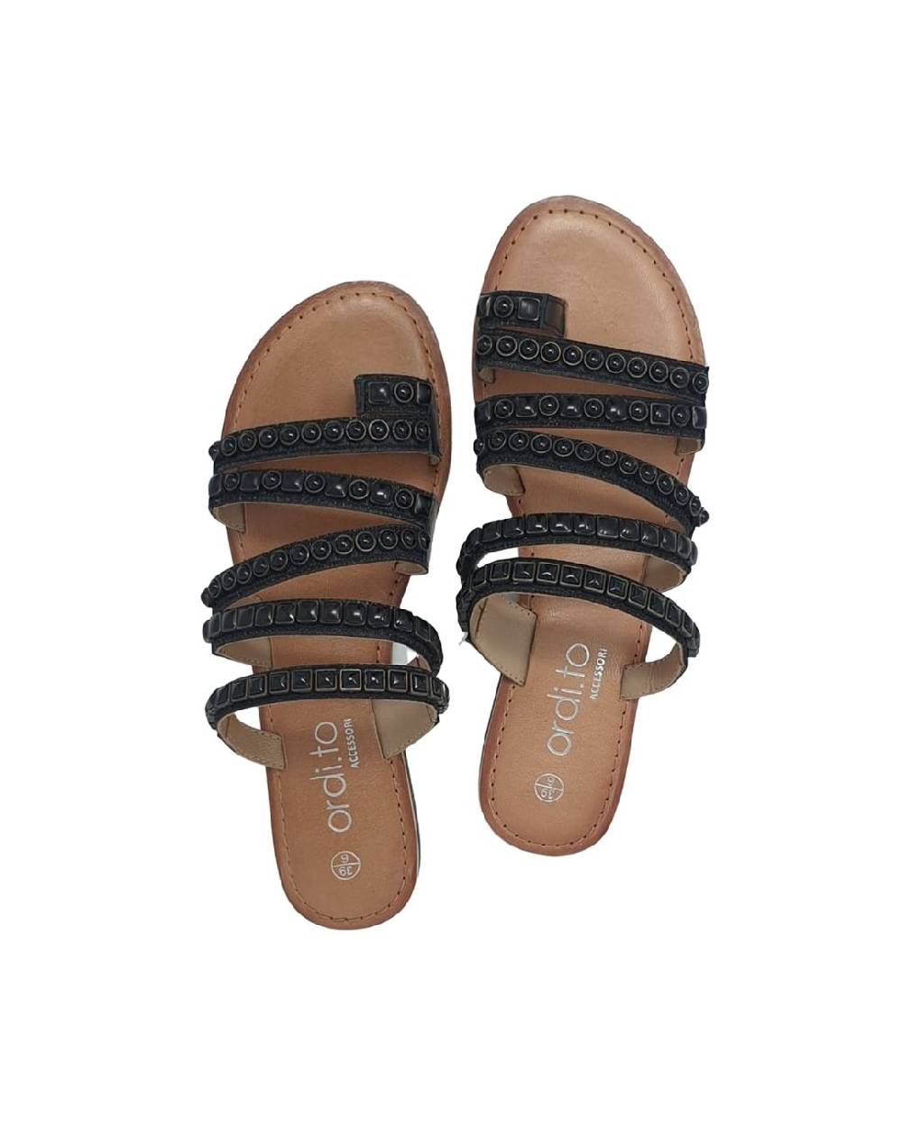 Ordi.to Accessori SANTORINI- sandalo con ricamo pietre Offerta