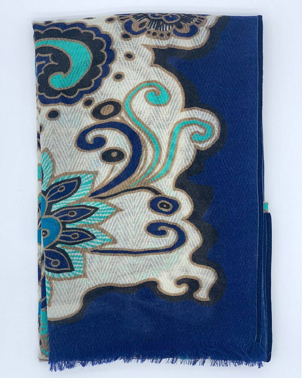 Ordi.to Accessori LIMA BLU - Sciarpa Unisex in lana Italy