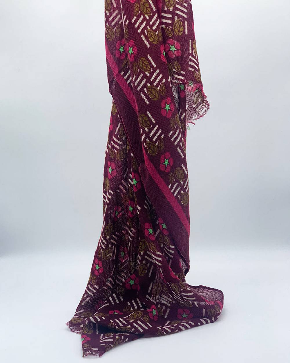 Ordi.to Accessori KIEV BORDEAUX - Sciarpa Unisex in lana Italia