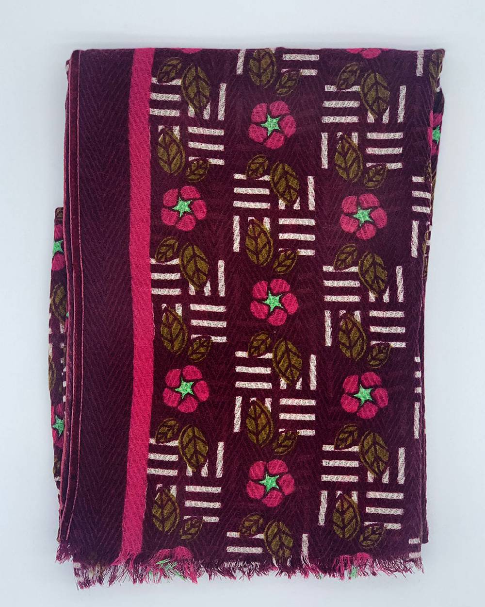 Ordi.to Accessori KIEV BORDEAUX - Sciarpa Unisex in lana Italia