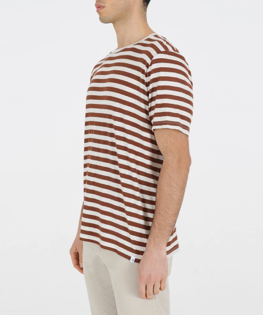 Over D T-SHIRT A RIGATA In Saldo