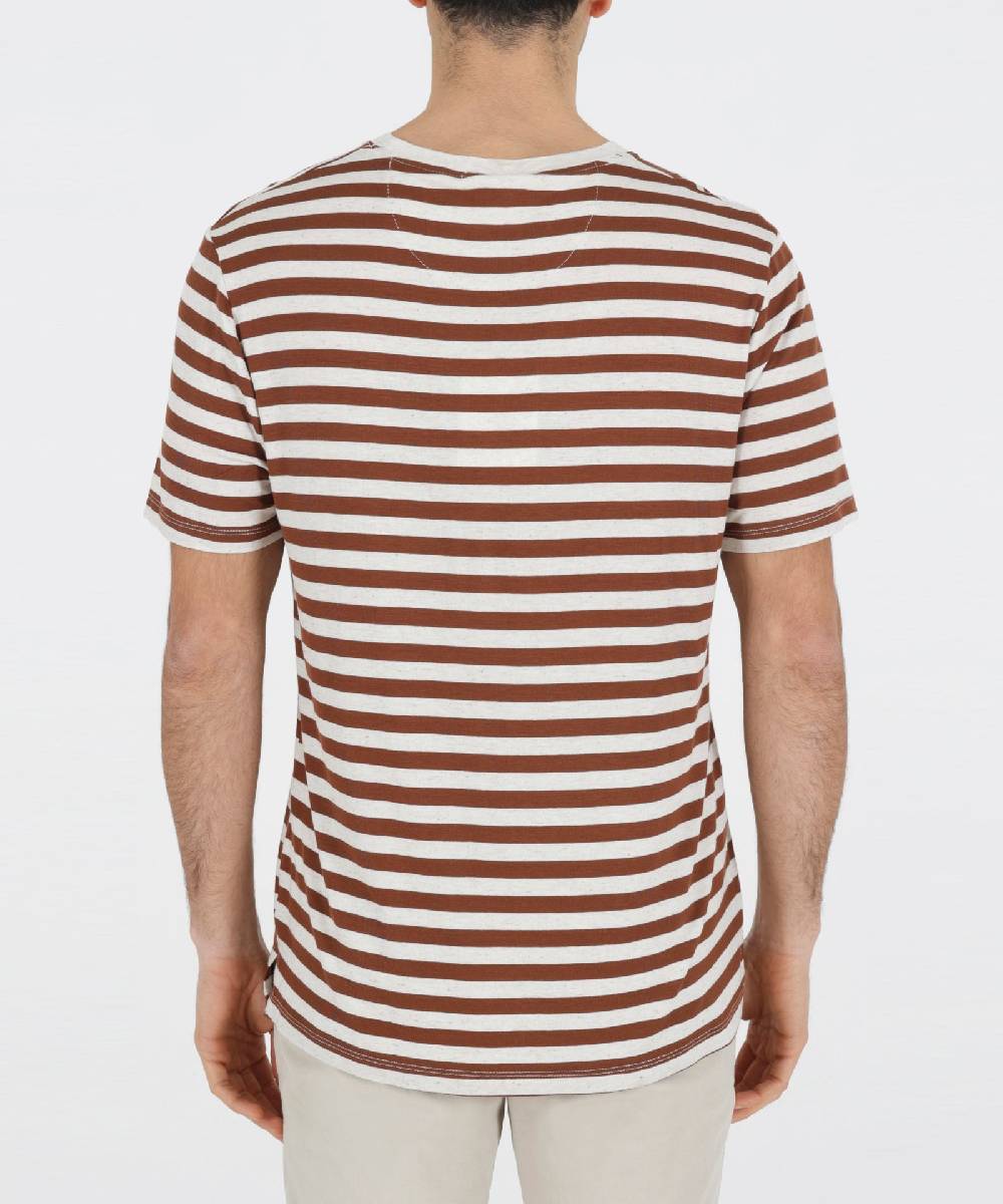 Over D T-SHIRT A RIGATA In Saldo