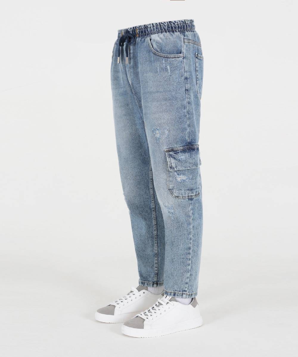 Over D PANTALACCIO DENIM RELAXED FIT MODELLO CARGO In Linea