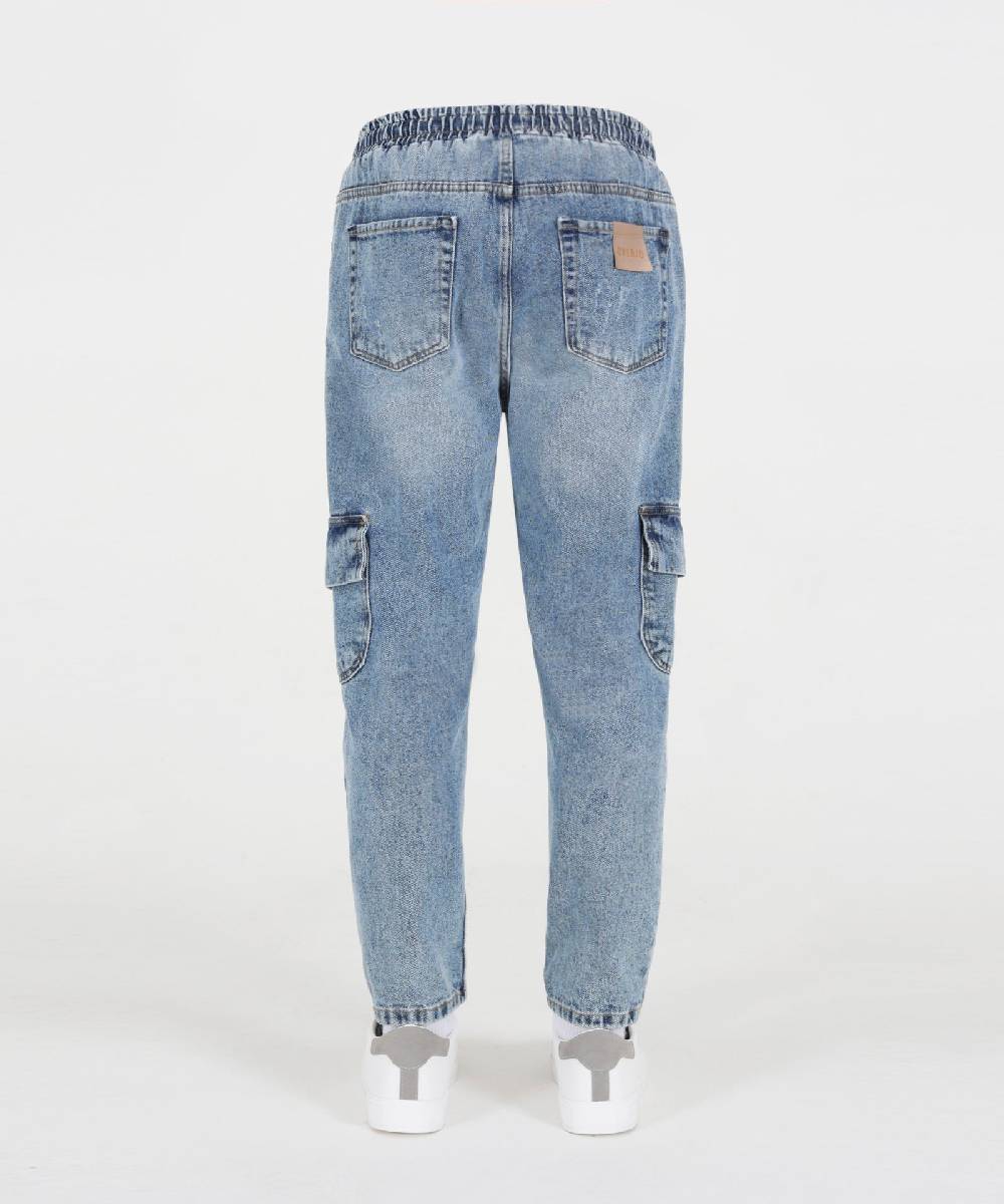 Over D PANTALACCIO DENIM RELAXED FIT MODELLO CARGO In Linea