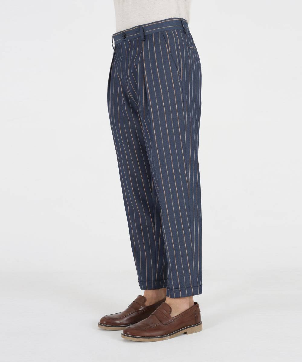 Over D PANTALONE CHINO 1 PINCE TAPERED FIT Soddisfazione Garantita