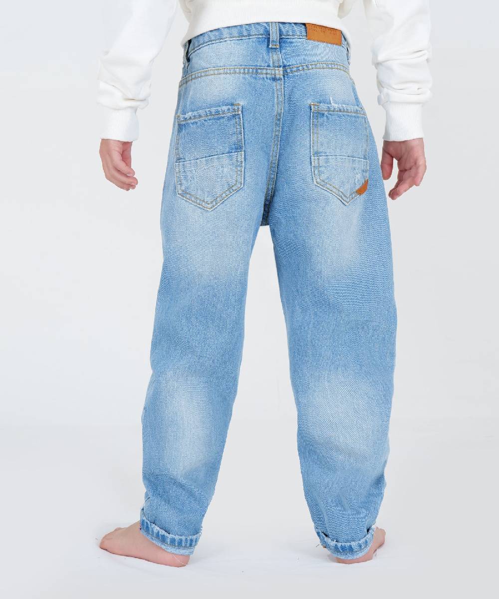 Over D JEANS TAPARED FIT BLU Spedizione Gratuita