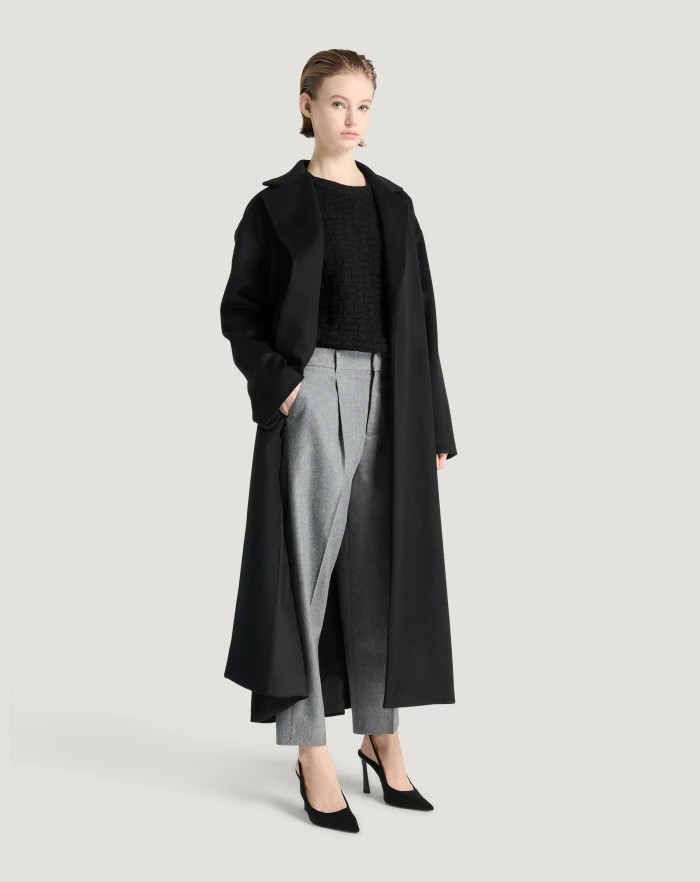 Pantaloni Torino Cappotto in drap di lana e cachemire Promozione
