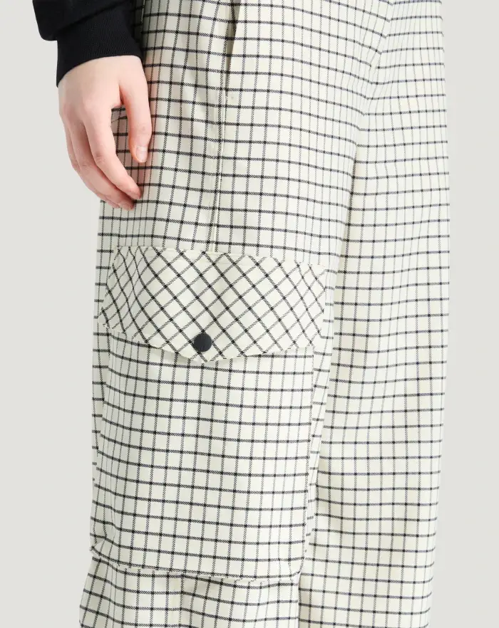 Pantaloni Torino Pantaloni Giselle in lana stretch check Acquista Ora