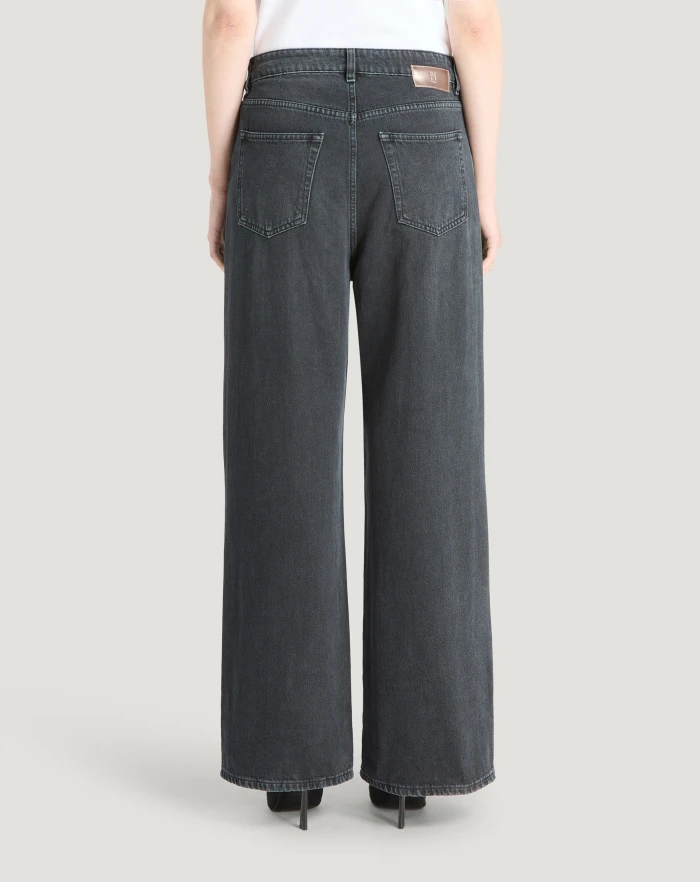 Pantaloni Torino Jeans Miley in black denim Sottocosto