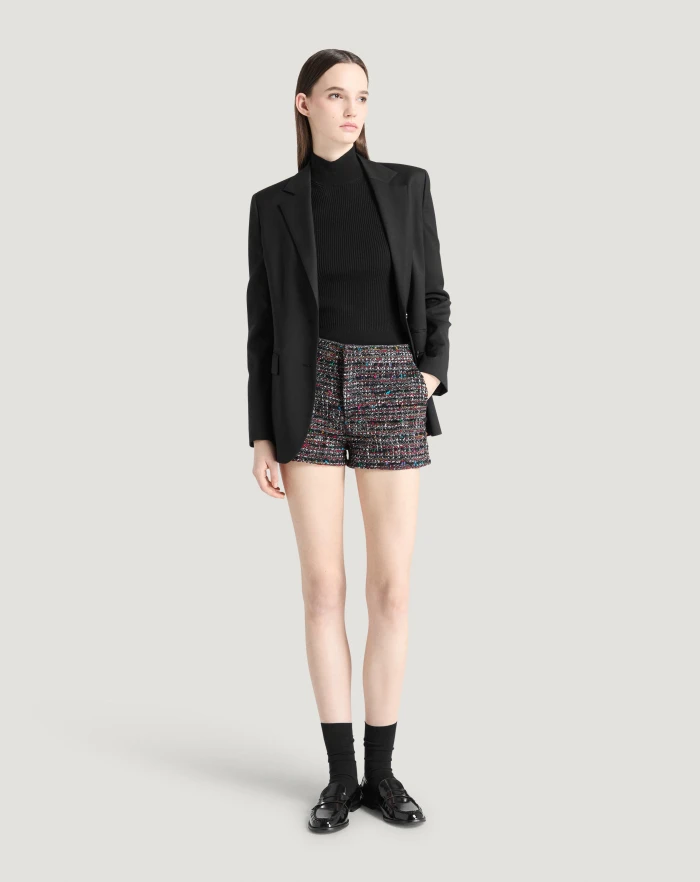 Pantaloni Torino Shorts Julie in tweed multicolor In Vendita