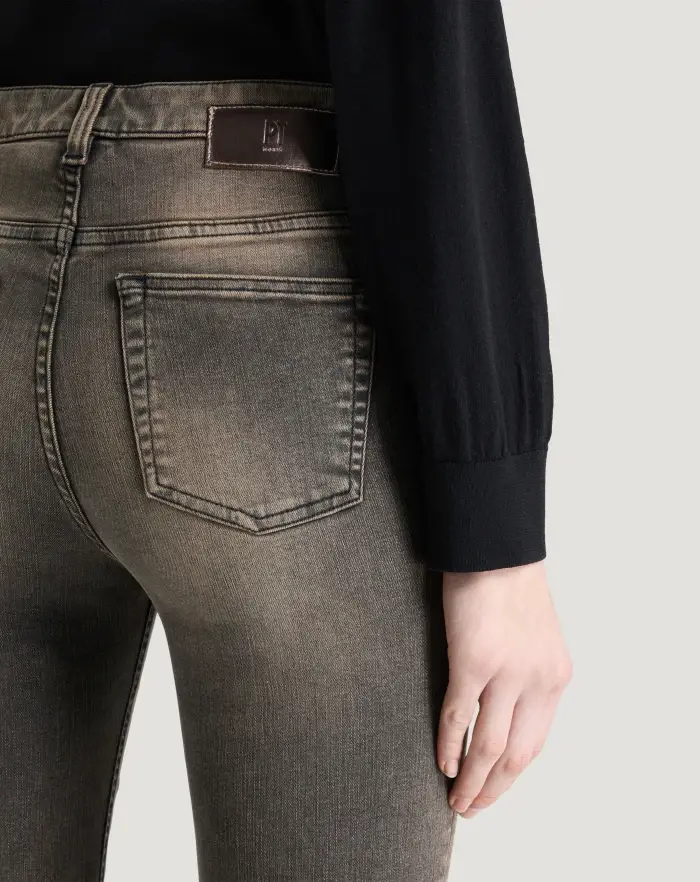 Pantaloni Torino Jeans Kim in black denim stretch Offerte