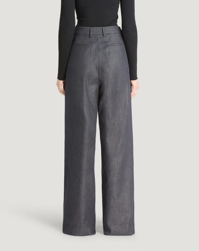 Pantaloni Torino Jeans Frankie in denim di cotone e seta Vendita Economica