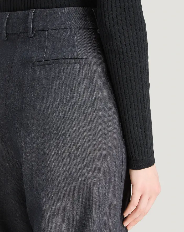 Pantaloni Torino Jeans Frankie in denim di cotone e seta Vendita Economica