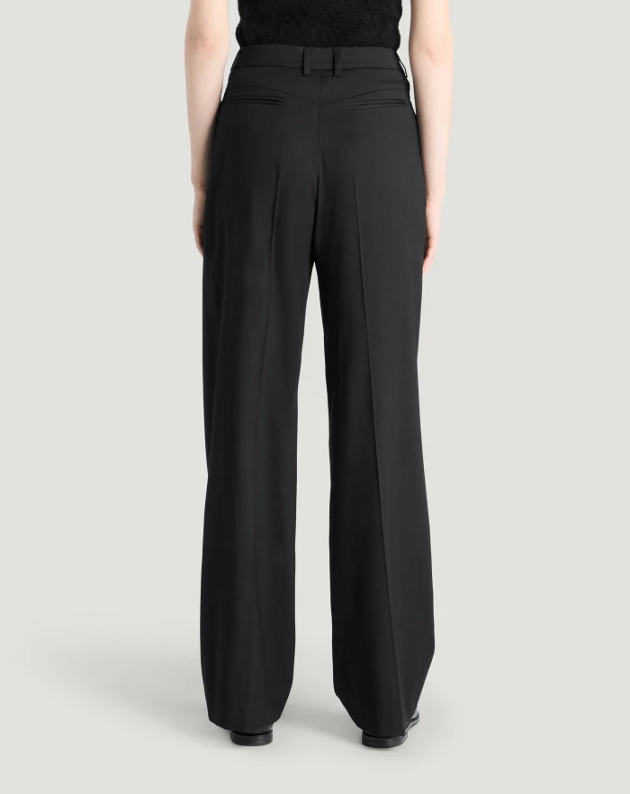 Pantaloni Torino Pantaloni Vivian in twill di lana fluida Italy