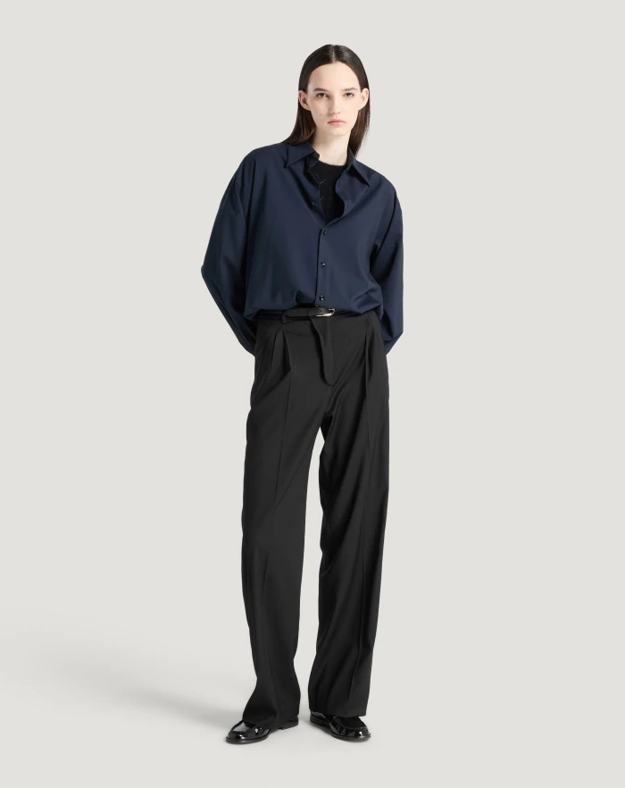 Pantaloni Torino Pantaloni Vivian in twill di lana fluida Italy