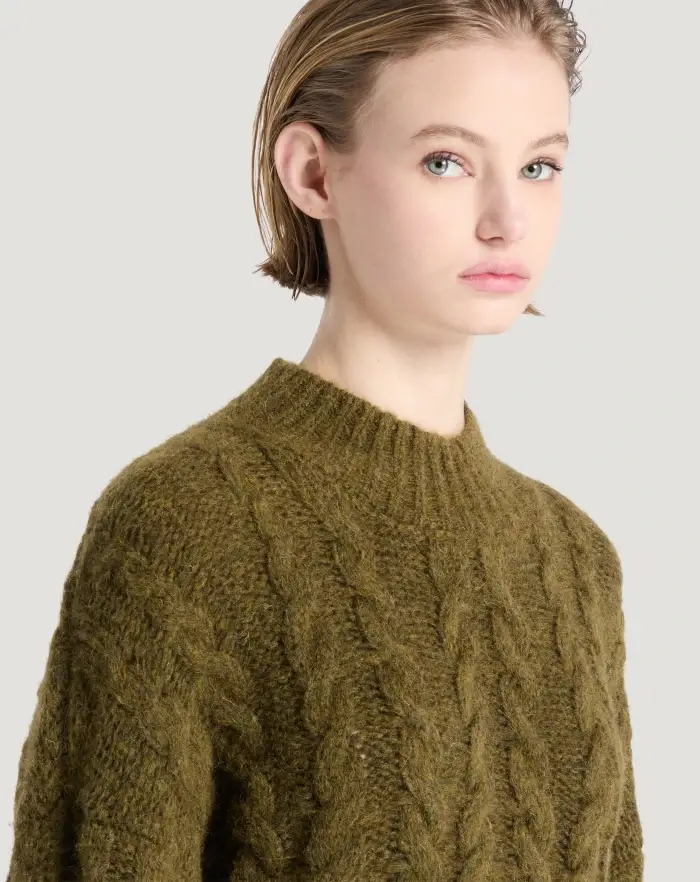 Pantaloni Torino Maglia boxy in misto alpaca Italia