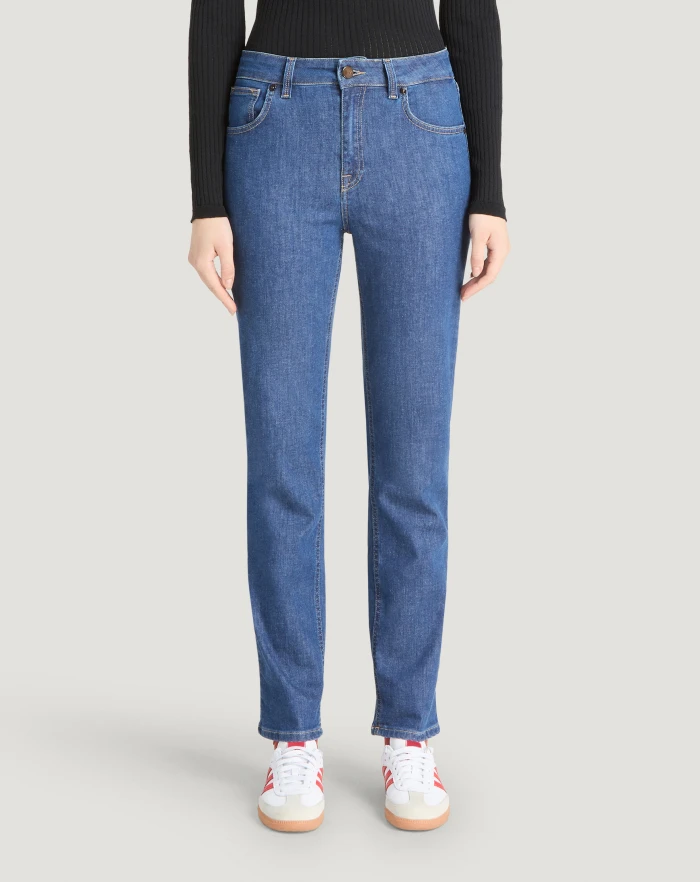Pantaloni Torino Jeans Alanis in stretch indigo batavia Nuovo