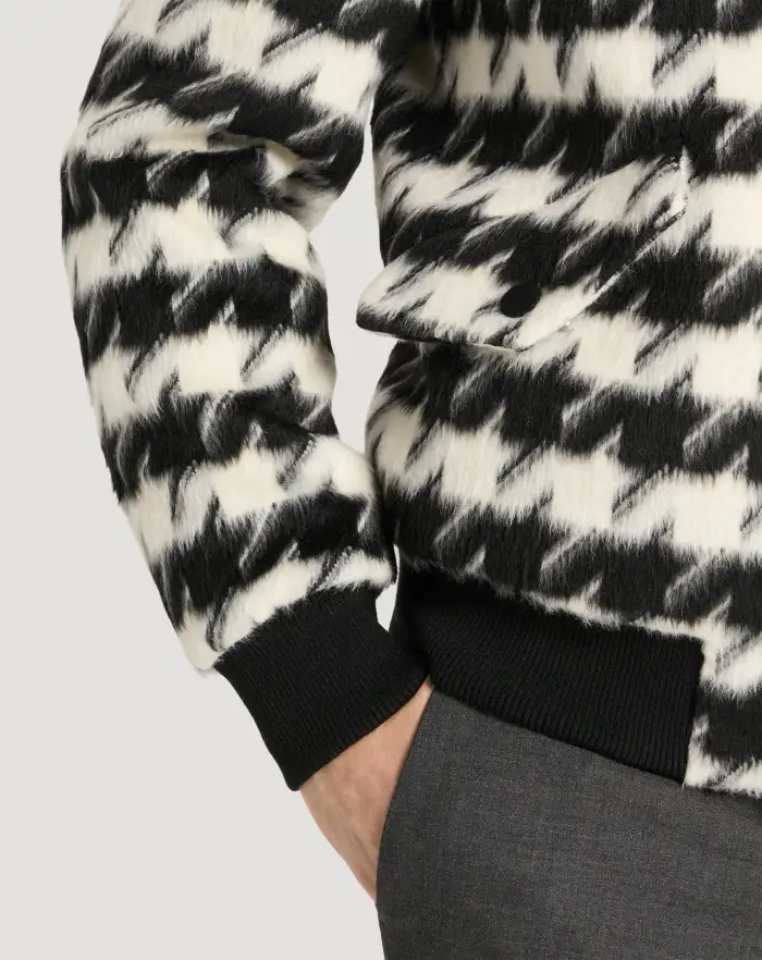 Pantaloni Torino Bomber in velour pied-de-poule Spedizione Gratuita