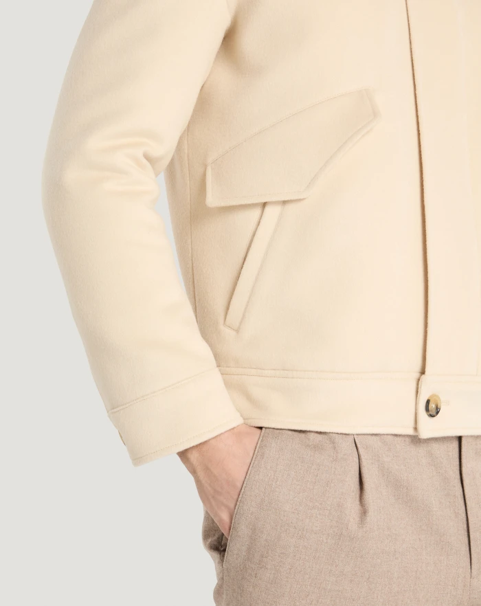Pantaloni Torino Giacca trucker in drap di lana e cachemire Soddisfazione Garantita