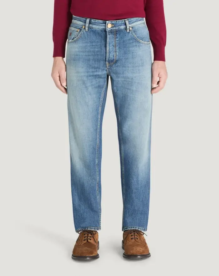 Pantaloni Torino Jeans Reggae in denim di cotone Consegna Veloce