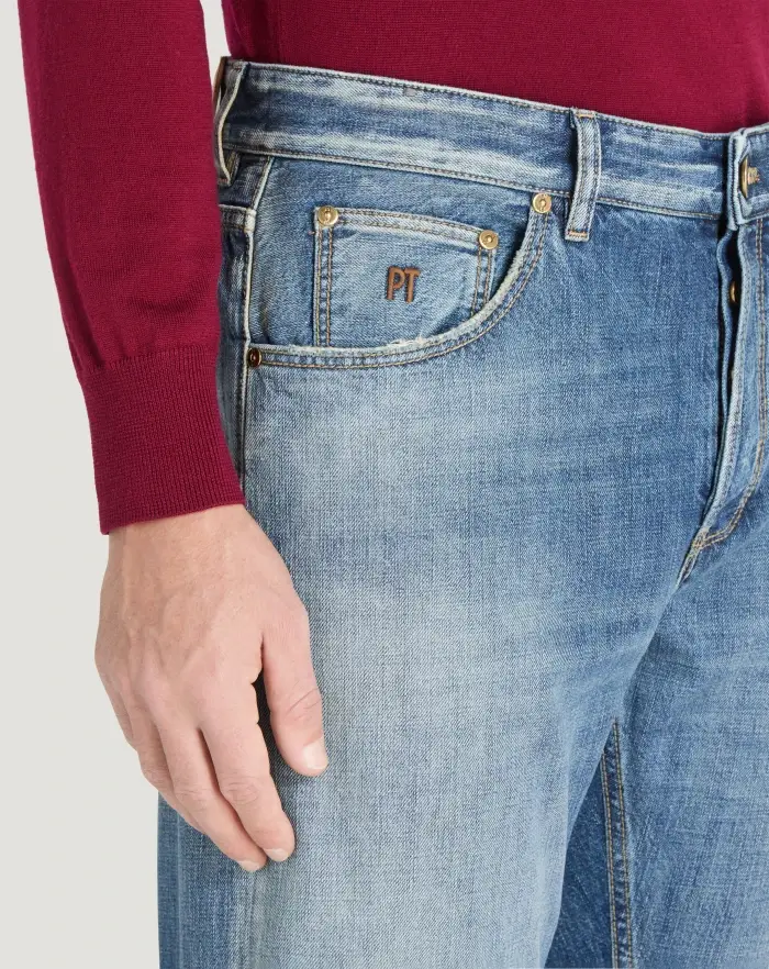 Pantaloni Torino Jeans Reggae in denim di cotone Consegna Veloce