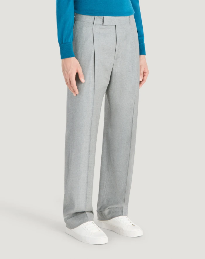 Pantaloni Torino Pantaloni Quindici in twill di lana fluida Shopping Online