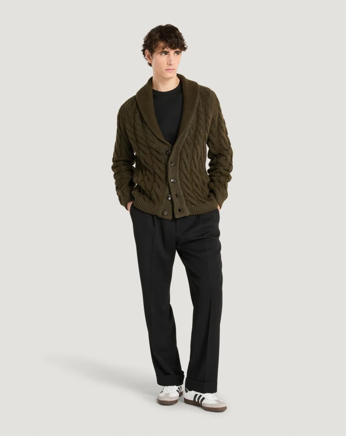 Pantaloni Torino Cardigan in lana e cachemire Outlet