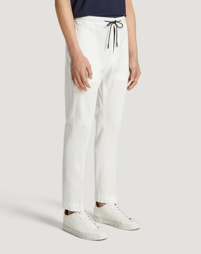 Pantaloni Torino Pantaloni Omega in cotone seersucker Affare Del Giorno