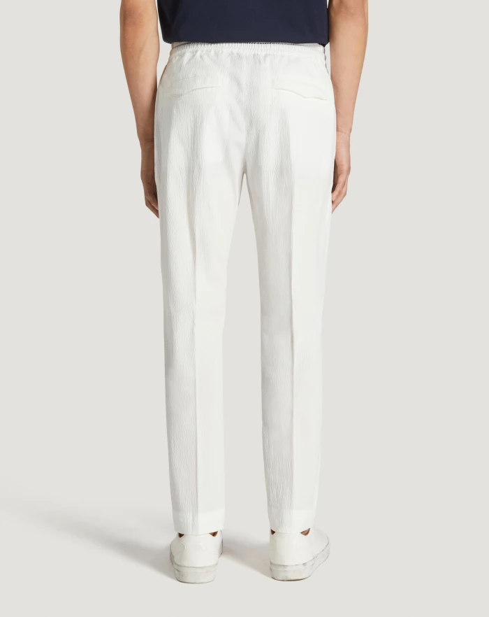 Pantaloni Torino Pantaloni Omega in cotone seersucker Affare Del Giorno