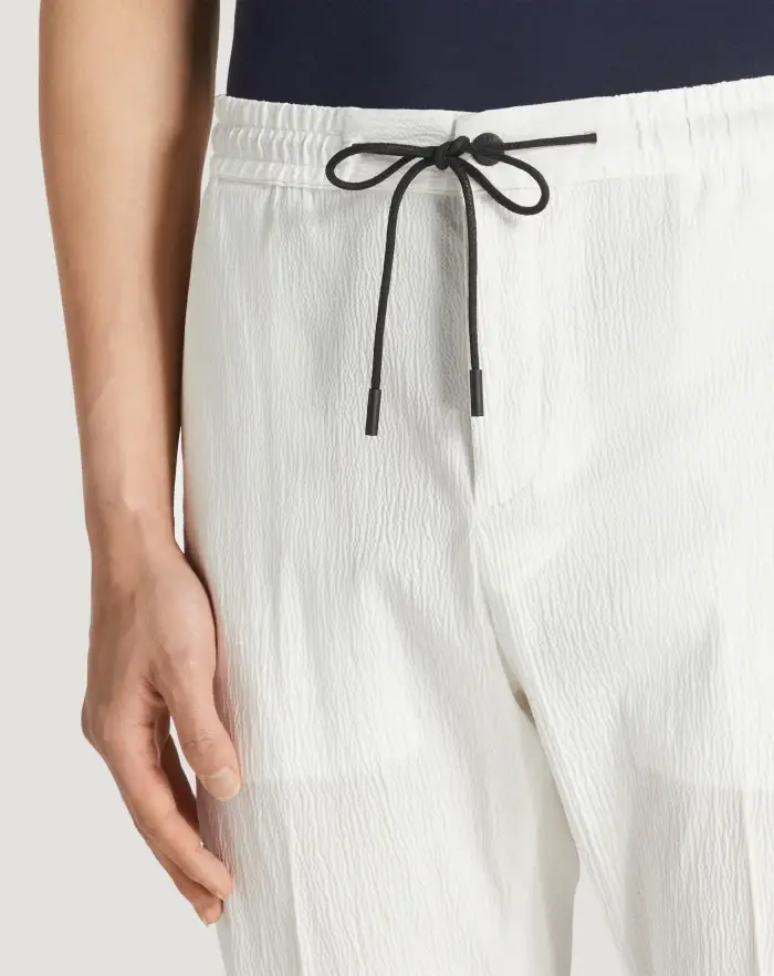 Pantaloni Torino Pantaloni Omega in cotone seersucker Affare Del Giorno