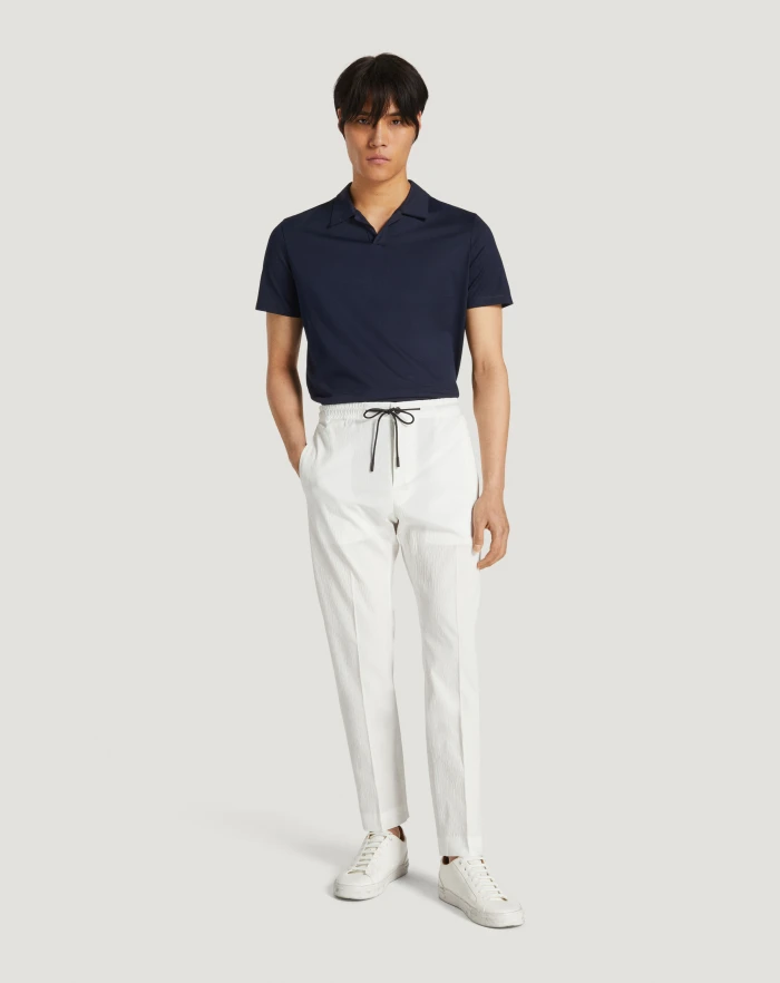 Pantaloni Torino Pantaloni Omega in cotone seersucker Affare Del Giorno