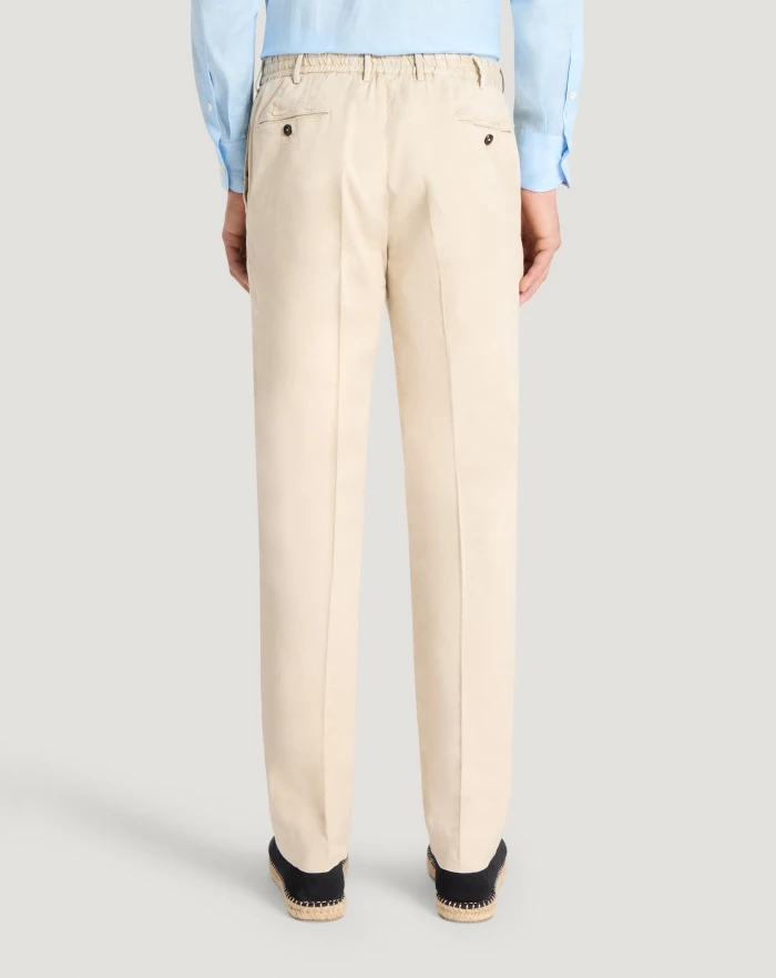 Pantaloni Torino Pantaloni Slim in lino stretch délavé Nuova