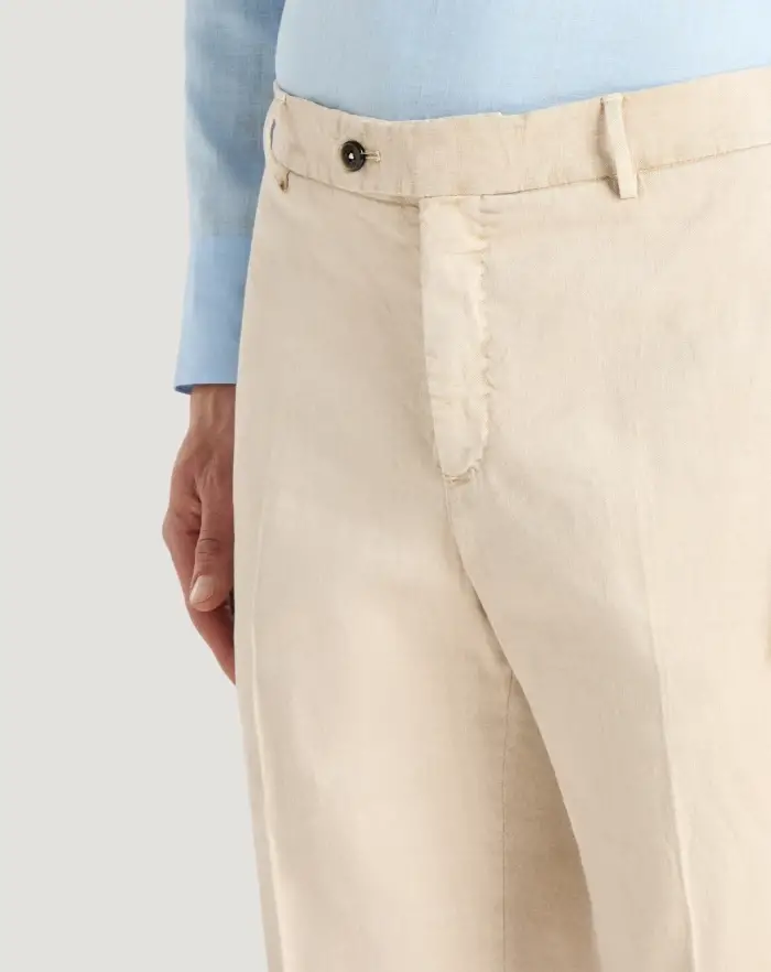 Pantaloni Torino Pantaloni Slim in lino stretch délavé Nuova