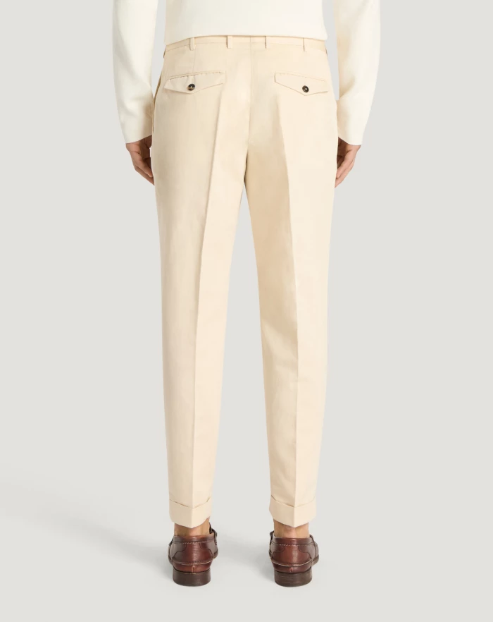 Pantaloni Torino Pantaloni Rebel in gabardina di cotone e lino Promozione