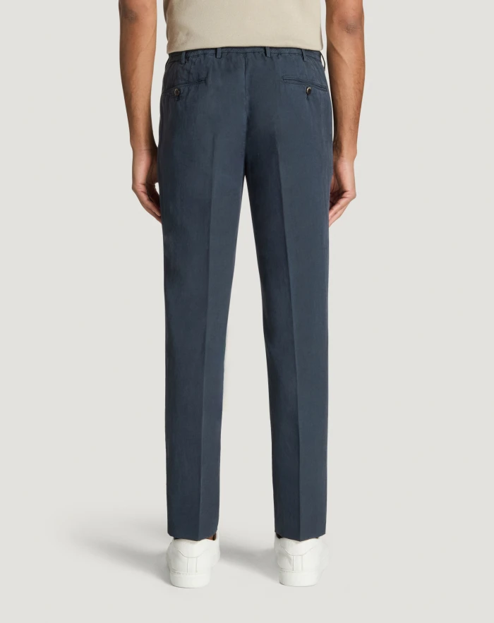 Pantaloni Torino Pantaloni Slim in cotone e lino batavia Pezzi Unici