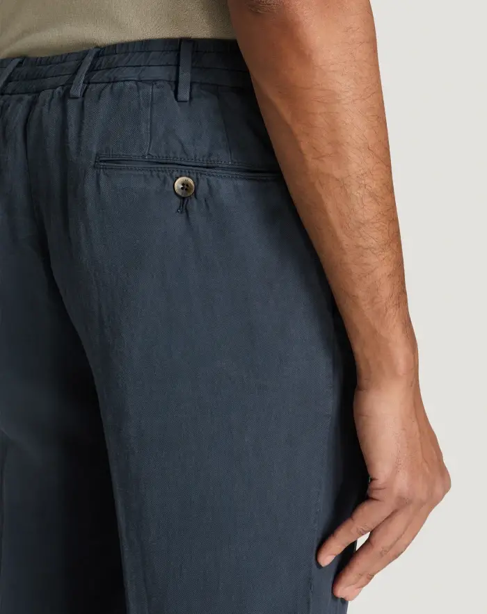 Pantaloni Torino Pantaloni Slim in cotone e lino batavia Pezzi Unici